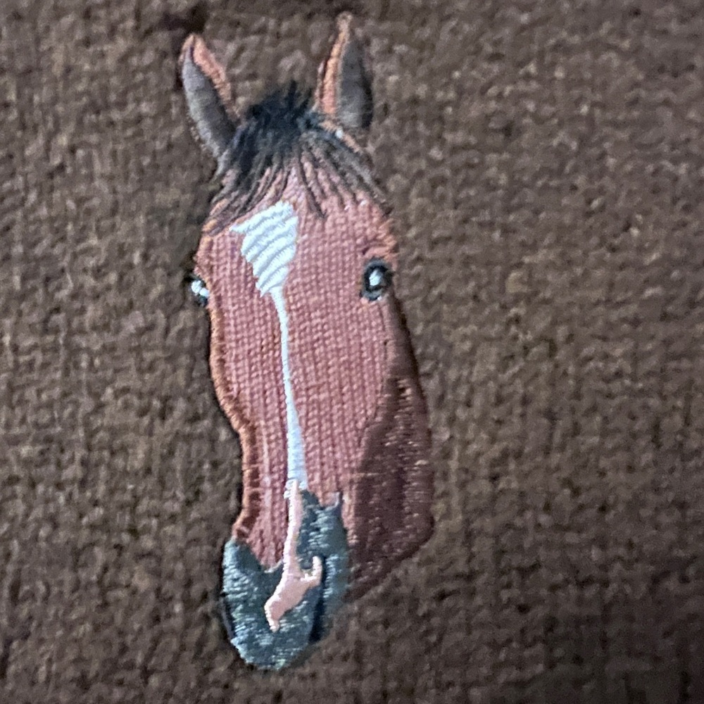 Cardigan Sweater w/embroidered Horse - Picture 3 of 5